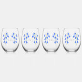 Mooie Bluebells Wijnglas Zonder Voet (Achterkant)