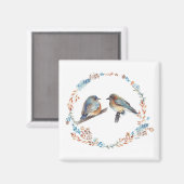 Mooie Bluebird Couple Art Magneet (Voorkant / Achterkant)