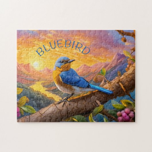 Mooie Bluebird Legpuzzel (Horizontaal)