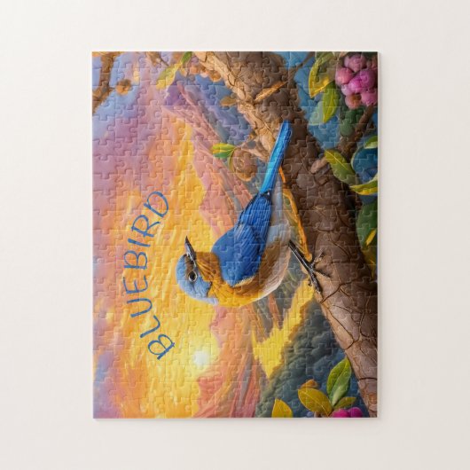 Mooie Bluebird Legpuzzel (Verticaal)