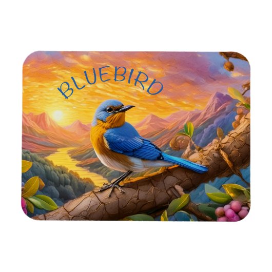 Mooie Bluebird Magneet (Horizontaal)