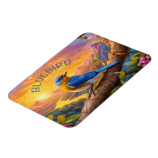 Mooie Bluebird Magneet (Linkerzijde)