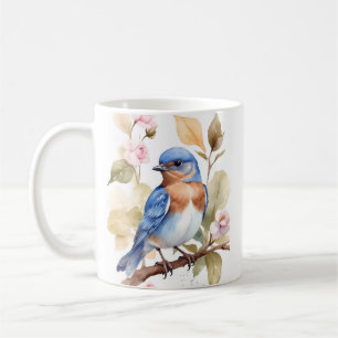 Mooie Bluebird Waterverf schilderij Koffiemok