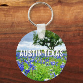 Mooie Bluebonnets Austin Texas Fotografie Sleutelhanger (Achterkant)