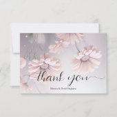 Mooie Blush 2 Roze Daisy Dank je Bedankkaart (Voorkant)