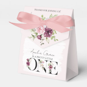 Mooie Blush Bloem ONE Kleine Meisje Eerste Verjaar Bedankdoosjes