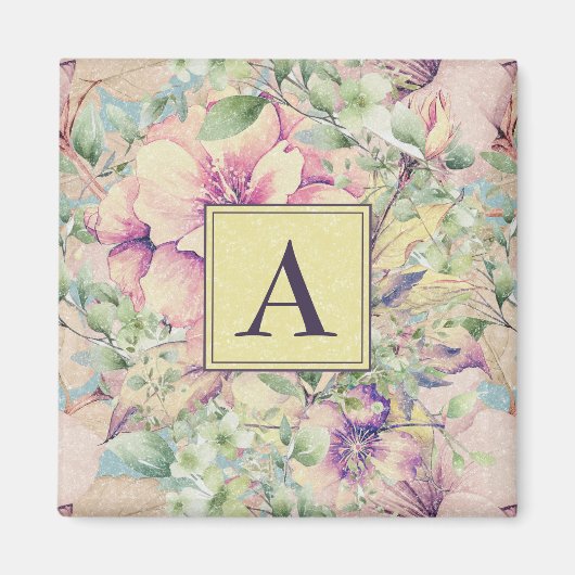 mooie blush bloemen magneet (Voorkant)