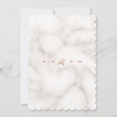 Mooie Blush Bloemenmeisje Doop Calligrafie Kaart (Achterkant)