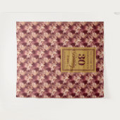 Mooie Blush Bourgogne Goud 30ste Verjaardag Tapest Wandkleed (Voorkant (horizontaal))