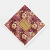 Mooie Blush Bourgogne Goud Custom Cloth Servet Set (Hoek)