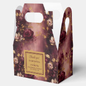 Mooie Blush Bourgondië Goud Wedding Favoriet Box Bedankdoosjes (Geopend)