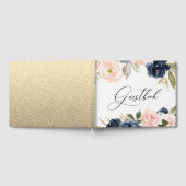 Mooie 'Blush' en 'Navy Floral Spring Wedding' Gastenboek (Volledig)