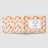 Mooie Blush Perzik Bloemen Bruiloft Gastenboek (Volledig)