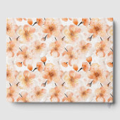 Mooie Blush Perzik Bloemen Bruiloft Gastenboek (Achterkant)