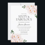 Mooie Blush Pink Elegant 60th Birthday Kaart<br><div class="desc">Prachtige Blush Roze Elegant 60th Birthday Uitnodiging Zie bijbehorend collectie in Niche en Nest Store</div>