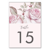 Mooie Blush Pink Roses bruiloft Kaart (Achterkant)