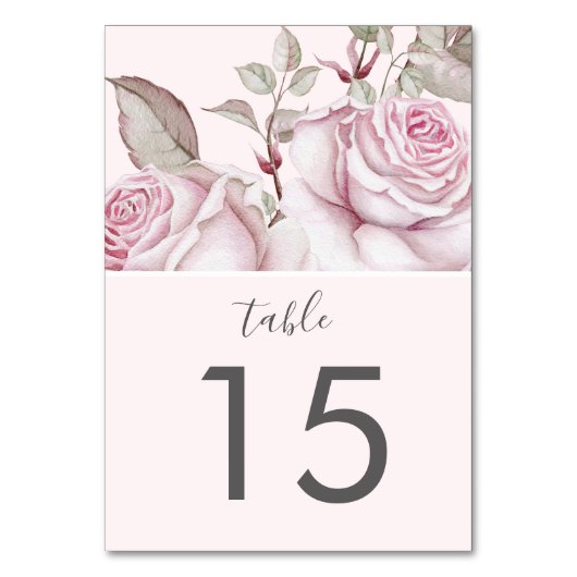 Mooie Blush Pink Roses bruiloft Kaart (Achterkant)