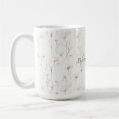 Mooie Blush Roze Bloem Koffiemok (Links)