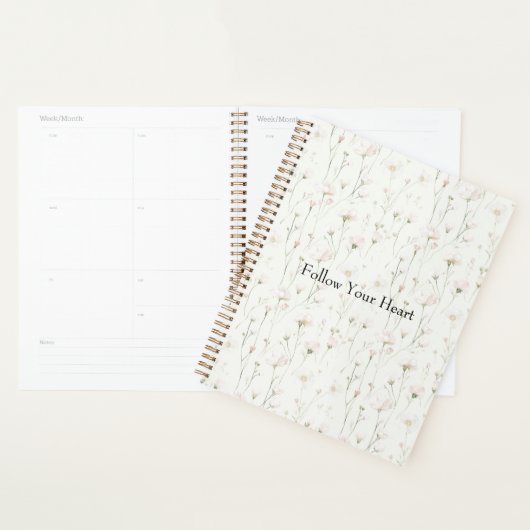 Mooie Blush Roze Bloem Planner (Display)