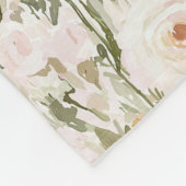 Mooie Blush Roze Bloemen Fleece Deken (Hoek)