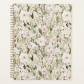 Mooie Blush Roze Bloemen Planner (Voorkant)