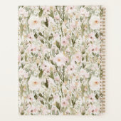 Mooie Blush Roze Bloemen Planner (Achterkant)