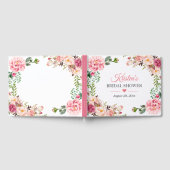 Mooie Blush Roze Bloemen Vrijgezellenfeest Gastenboek (Volledig)