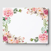 Mooie Blush Roze Bloemen Vrijgezellenfeest Gastenboek (Achterkant)