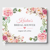 Mooie Blush Roze Bloemen Vrijgezellenfeest Gastenboek (Voorkant)