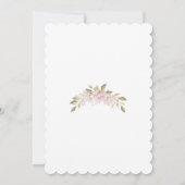 Mooie Blush Roze Bloemige Bloei Doop Kaart (Achterkant)