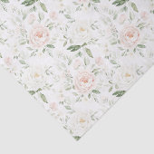Mooie Blush Roze Bloemige Bruiloft Tissuepapier (Detail)