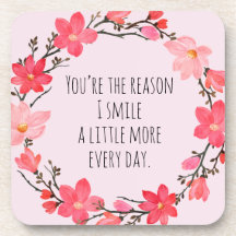 Mooie Blush Roze Bloemige Mooie Typografie