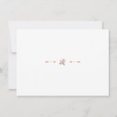 Mooie Blush Roze Bloemige Trouw Save The Date (Achterkant)