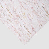 Mooie Blush Roze Bloemige Verjaardag Tissuepapier (Detail)