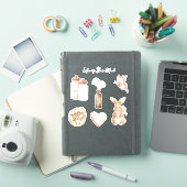 Mooie Blush Roze Crème Bloem Sticker (iPad Cover)