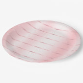 Mooie Blush Roze Glam Lint Bruidsfeest Papieren Bordje (Gekanteld)