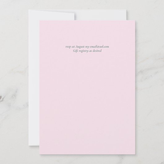 Mooie Blush roze Magnolias Sage Eucalyptus Wed (Achterkant)