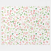 Mooie Blush Roze Mint Bloemblaadjes   Fleece Deken (Voorkant (Horizontaal))