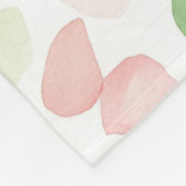 Mooie Blush Roze Mint Bloemblaadjes   Fleece Deken (Hoek)