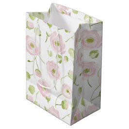 Mooie Blush Roze Mint Bloemen Bruiloft Medium Cadeauzakje