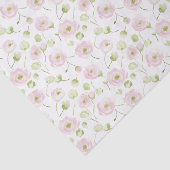 Mooie Blush Roze Mint Bloemen Bruiloft Tissuepapier (Detail)
