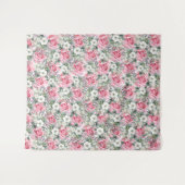 Mooie Blush Roze Rose Eucalyptus Achtergrond Wandkleed (Voorkant (horizontaal))