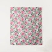 Mooie Blush Roze Rose Eucalyptus Achtergrond Wandkleed (Voorkant)