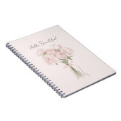 Mooie Blush Roze Rozen   Notitieboek (Rechterzijde)