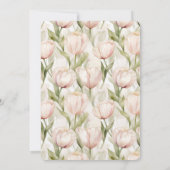 Mooie Blush Roze Tulp Bloemen Bruiloft Kaart (Achterkant)