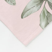 Mooie Blush Roze Witte Bloemen   Fleece Deken (Hoek)
