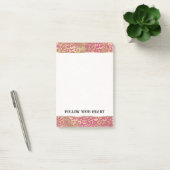Mooie Blush Roze Zebra Sparkle Glitter Post-it® Notes (Kantoor)
