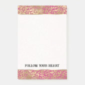 Mooie Blush Roze Zebra Sparkle Glitter Post-it® Notes (Voorkant)