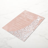 Mooie Blush Silver Heart Dress Vrijgezellenfeest Folie Uitnodiging (Gedraaid)