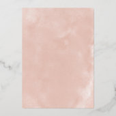 Mooie Blush Silver Heart Dress Vrijgezellenfeest Folie Uitnodiging (Achterkant)